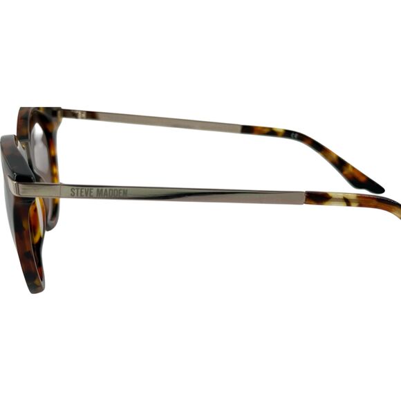 Steve Madden Globaal Womens Round Plastic Sunglass 48-22  Tortoise